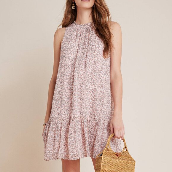Anthropologie Natalie Flounced Tunic Dress